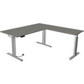 Zit-sta-bureau kerkmann 10234312 spaanplaat grafiet, zilver